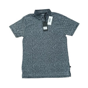 American Vintage Blue Grey Polo T-Shirt Top Tee Norman Short Sleeve Small NWT